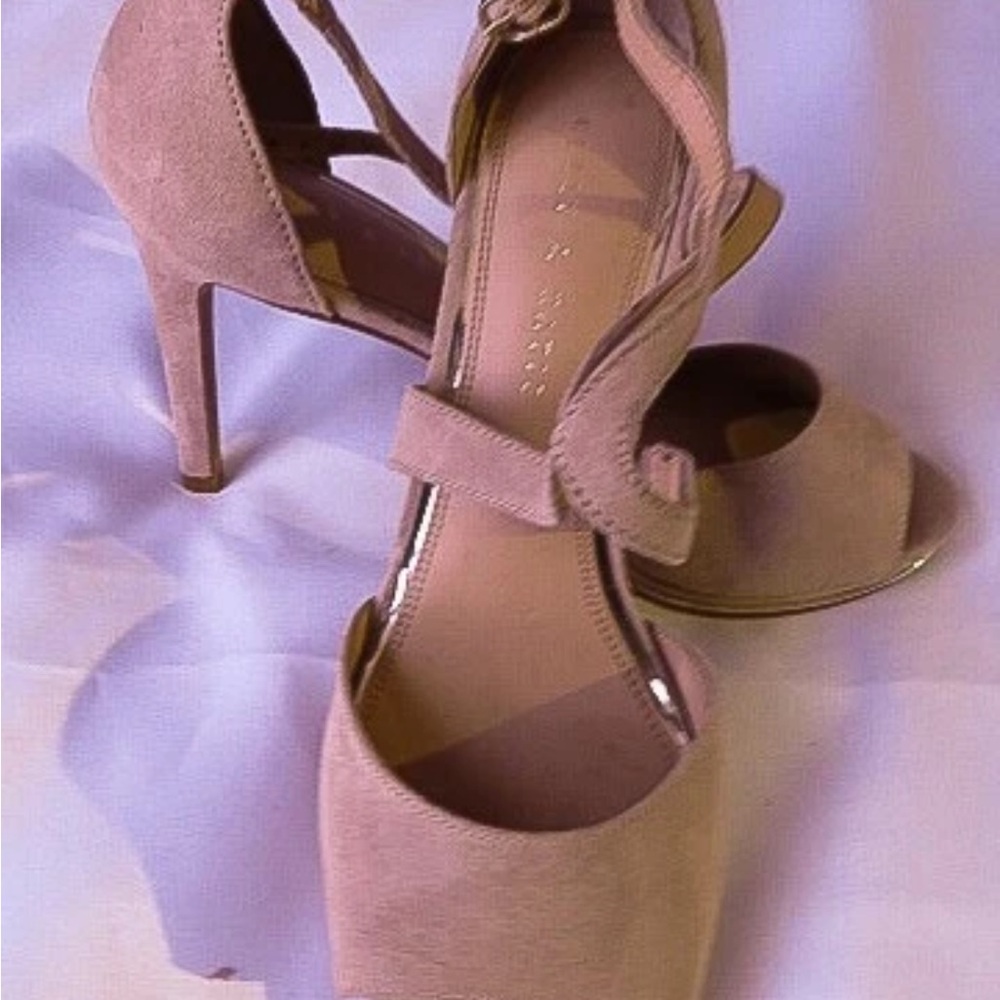 Kelly & Katie Blush Suede Heels